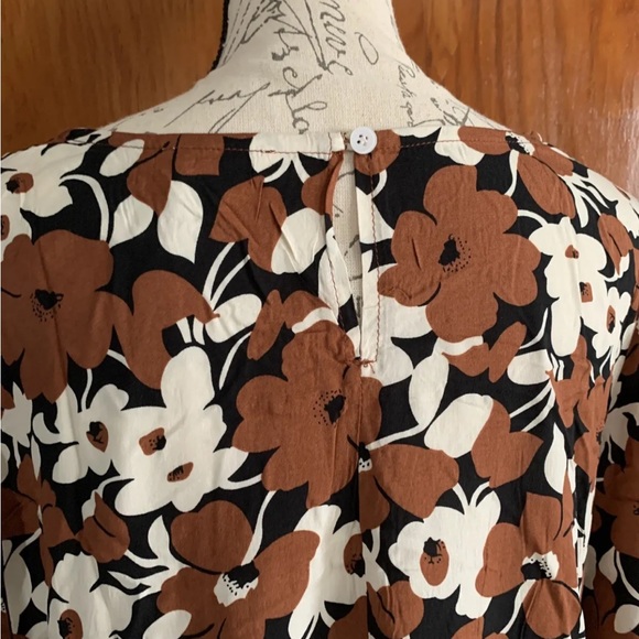 Easel Coffee Print Loose Fitting Dress (L) - Picture 8 of 16